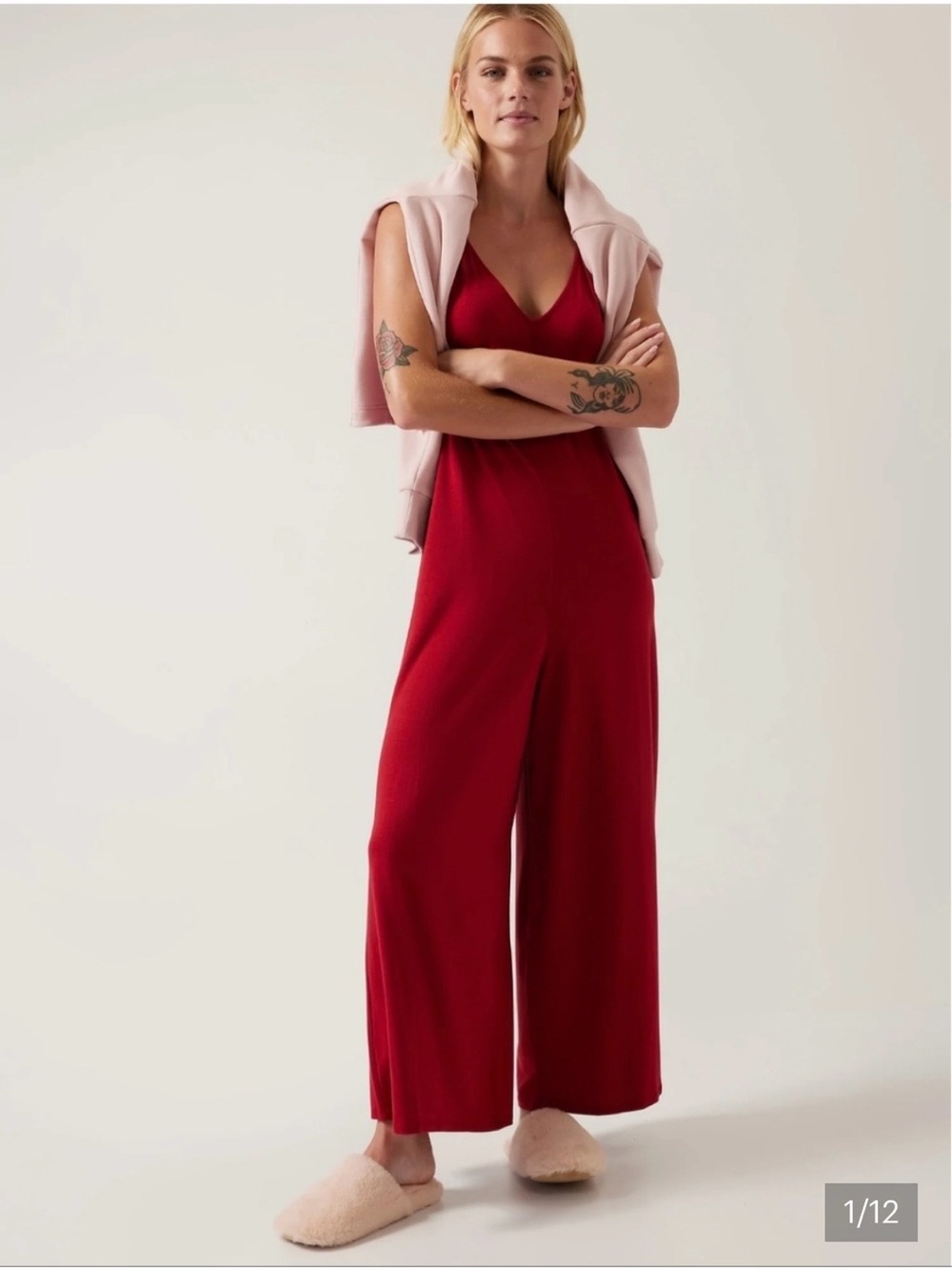 Athleta Nightime Bliss V-neck Romper XS